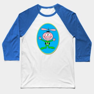 Retro Cartoon Alien - Quisp Baseball T-Shirt